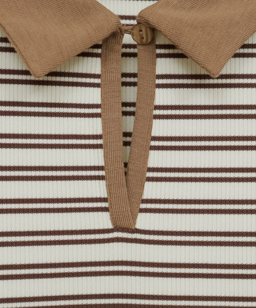 natural couture(ナチュラルクチュール)の「【WEB限定】配色スキッパーカットソーワンピース(ワンピース・レディース・アイボリー/ブラック/ブラウン・FREE)」の9枚目の写真