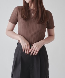 Lui's | シアーリブニットトップス(Tシャツ/カットソー)