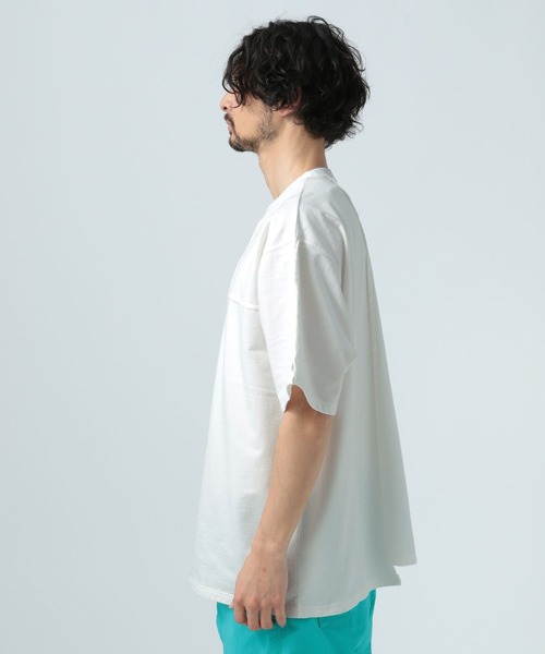 BAYFLOW（ベイフロー）の「[パッチワークデザイン]リメイクライク半袖Tシャツ（Tシャツ/カットソー・メンズ・ピンク/オフホワイト/グレー/チャコール・MEDIUM/LARGE）」の22枚目の写真