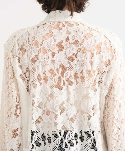 RITAN（リタン）の「【RITAN/リタン】Over Lace Jacket/オーバーレースジャケット（テーラードジャケット・レディース・オフホワイト/ブラック・1）」の20枚目の写真