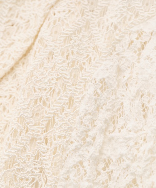 RITAN（リタン）の「【RITAN/リタン】Over Lace Jacket/オーバーレースジャケット（テーラードジャケット・レディース・オフホワイト/ブラック・1）」の10枚目の写真