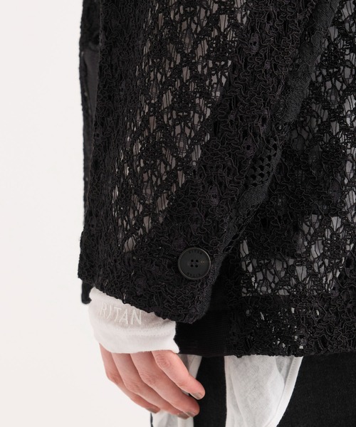 ジャケット・アウター Lace Over Jacket 38 RITAN/リタン】Over Lace Jacket/オーバーレースジャケット