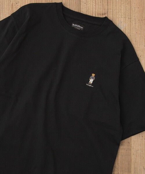 coen（コーエン）の「Teddy Bear（テディベア）別注ワンポイント刺繍Tシャツ（Tシャツ/カットソー・メンズ・ホワイト/ブラック/ダークグリーン/ダークブラウン/ネイビー/その他1/その他2/その他3/その他4・S/M/L/XL）」の7枚目の写真