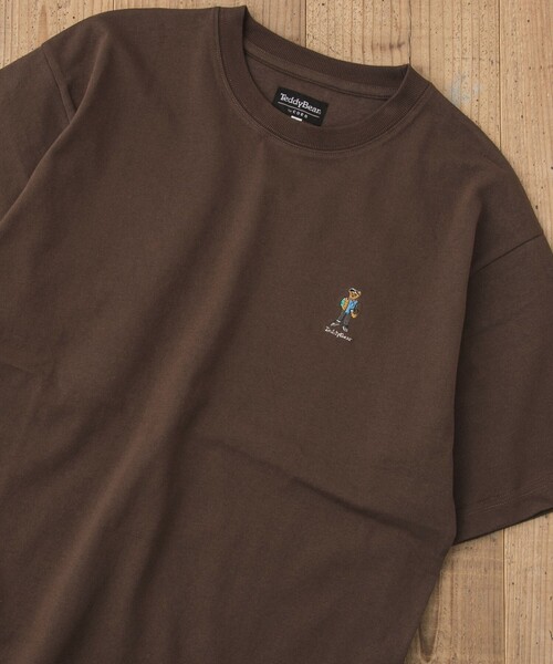 coen（コーエン）の「Teddy Bear（テディベア）別注ワンポイント刺繍Tシャツ（Tシャツ/カットソー・メンズ・ホワイト/ブラック/ダークグリーン/ダークブラウン/ネイビー/その他1/その他2/その他3/その他4・S/M/L/XL）」の8枚目の写真