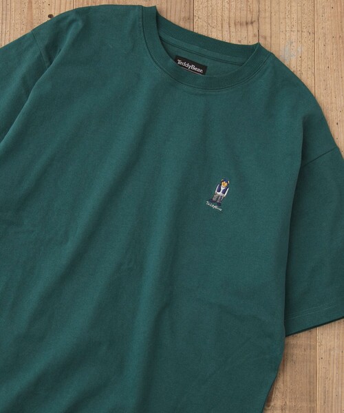 coen（コーエン）の「Teddy Bear（テディベア）別注ワンポイント刺繍Tシャツ（Tシャツ/カットソー・メンズ・ホワイト/ブラック/ダークグリーン/ダークブラウン/ネイビー/その他1/その他2/その他3/その他4・S/M/L/XL）」の9枚目の写真