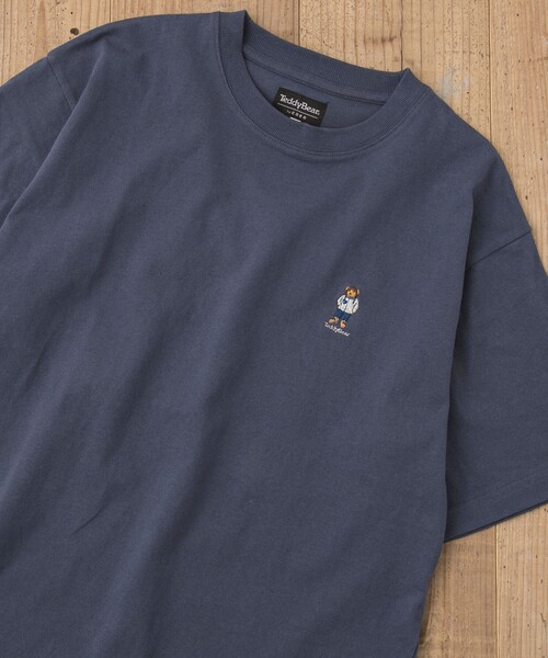 coen（コーエン）の「Teddy Bear（テディベア）別注ワンポイント刺繍Tシャツ（Tシャツ/カットソー・メンズ・ホワイト/ブラック/ダークグリーン/ダークブラウン/ネイビー/その他1/その他2/その他3/その他4・S/M/L/XL）」の5枚目の写真