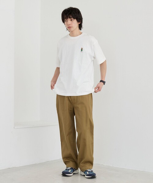coen（コーエン）の「Teddy Bear（テディベア）別注ワンポイント刺繍Tシャツ（Tシャツ/カットソー・メンズ・ホワイト/ブラック/ダークグリーン/ダークブラウン/ネイビー/その他1/その他2/その他3/その他4・S/M/L/XL）」の22枚目の写真