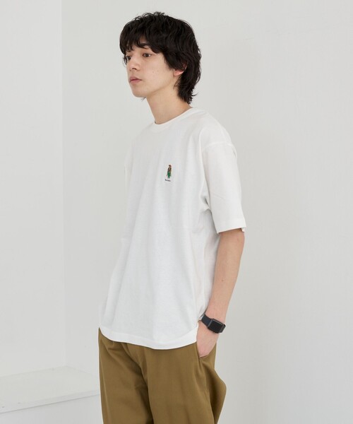 coen（コーエン）の「Teddy Bear（テディベア）別注ワンポイント刺繍Tシャツ（Tシャツ/カットソー・メンズ・ホワイト/ブラック/ダークグリーン/ダークブラウン/ネイビー/その他1/その他2/その他3/その他4・S/M/L/XL）」の21枚目の写真