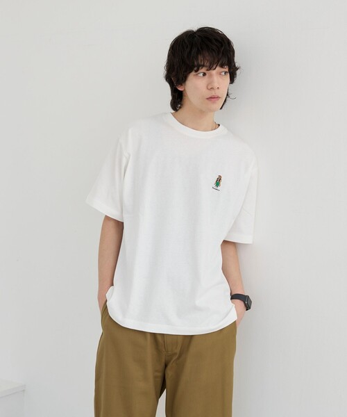 coen（コーエン）の「Teddy Bear（テディベア）別注ワンポイント刺繍Tシャツ（Tシャツ/カットソー・メンズ・ホワイト/ブラック/ダークグリーン/ダークブラウン/ネイビー/その他1/その他2/その他3/その他4・S/M/L/XL）」の19枚目の写真