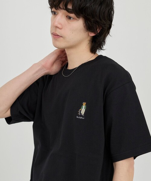 coen（コーエン）の「Teddy Bear（テディベア）別注ワンポイント刺繍Tシャツ（Tシャツ/カットソー・メンズ・ホワイト/ブラック/ダークグリーン/ダークブラウン/ネイビー/その他1/その他2/その他3/その他4・S/M/L/XL）」の15枚目の写真