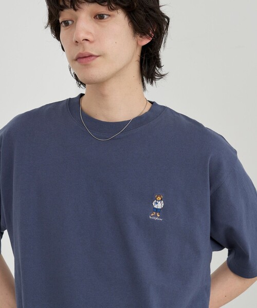 coen（コーエン）の「Teddy Bear（テディベア）別注ワンポイント刺繍Tシャツ（Tシャツ/カットソー・メンズ・ホワイト/ブラック/ダークグリーン/ダークブラウン/ネイビー/その他1/その他2/その他3/その他4・S/M/L/XL）」の10枚目の写真