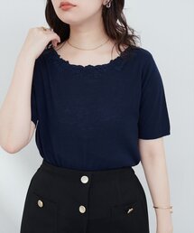 花柄 刺繍」に該当するレディースのニット/セーター（Vネック
