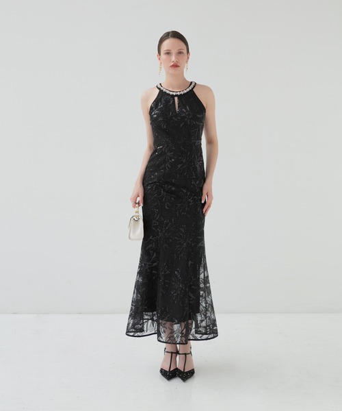 ドレス ワンピース ホルターネック パーティー 結婚式 イレヘム Amazon | [EightSTAR Dress] フィッシュテール ワンピース