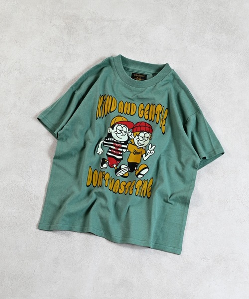 Life Support Products（ライフサポートプロダクツ）の「【プチプラ】ショートスリーブプリントＴ（Tシャツ/カットソー・キッズ・オフホワイト/杢グレー/ブルー/カーキ/チャコール/ラベンダー/マスタード/ベージュ/ブラウン/ホワイト系その他・80/90/95/100/110/120/130/140/150）」の7枚目の写真