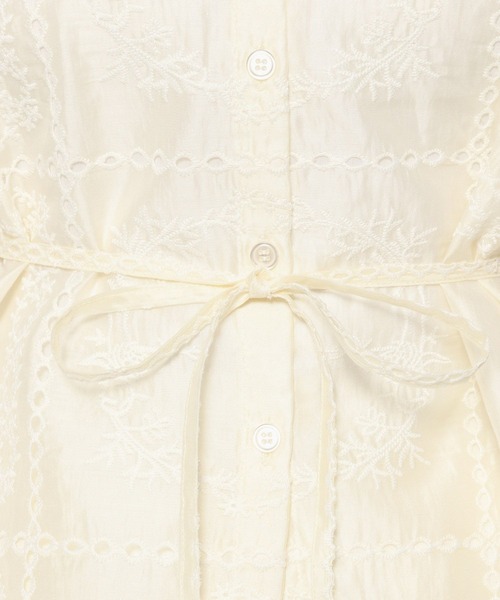 mysty woman（ミスティウーマン）の「パッチワークノースリブラウス  497246（シャツ/ブラウス・レディース・ブラック/オフホワイト・FREE）」の15枚目の写真