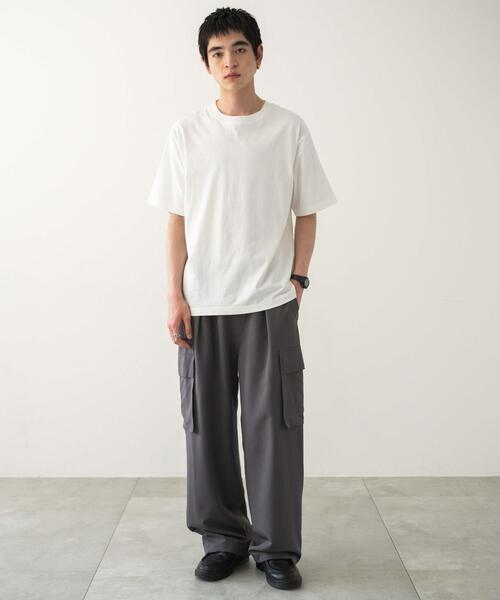 WEGO（ウィゴー）の「WEGO/リラックスフィットコットンT（Tシャツ/カットソー・メンズ・ブラック/ブラック系その他/ホワイト・LARGE/MEDIUM）」の22枚目の写真