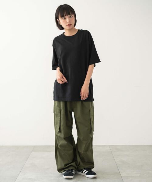 WEGO（ウィゴー）の「WEGO/リラックスフィットコットンT（Tシャツ/カットソー・メンズ・ブラック/ブラック系その他/ホワイト・LARGE/MEDIUM）」の19枚目の写真