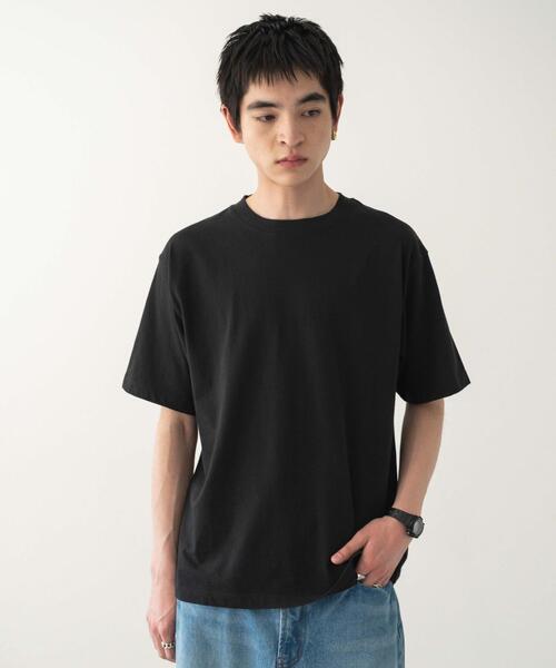 WEGO（ウィゴー）の「WEGO/リラックスフィットコットンT（Tシャツ/カットソー・メンズ・ブラック/ブラック系その他/ホワイト・LARGE/MEDIUM）」の6枚目の写真