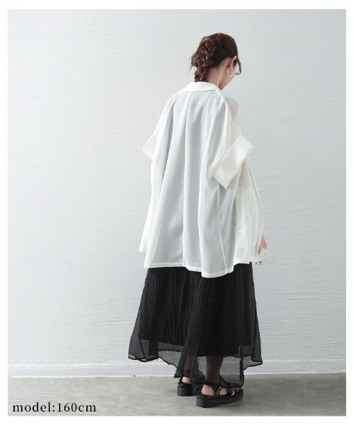 Sawa a la mode（サワアラモード）の「メッシュテーラードジャケット（テーラードジャケット・レディース・ホワイト/ブラック・FREE）」の6枚目の写真
