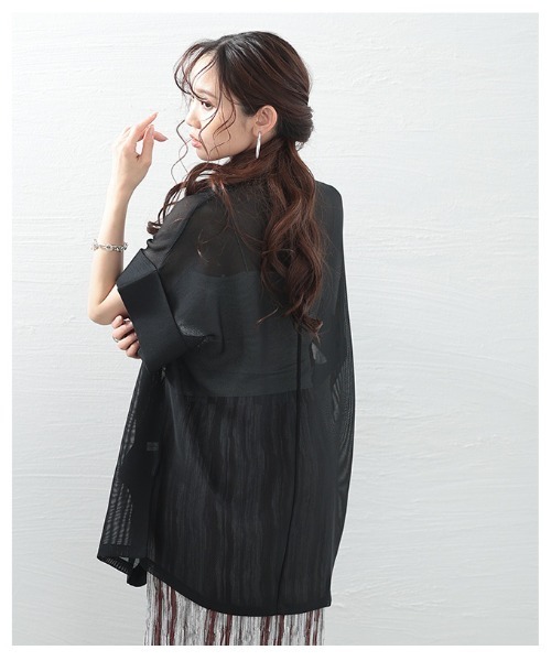 Sawa a la mode（サワアラモード）の「メッシュテーラードジャケット（テーラードジャケット・レディース・ホワイト/ブラック・FREE）」の19枚目の写真