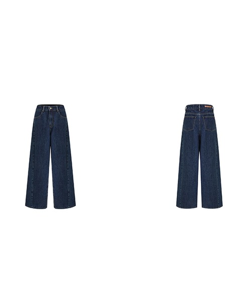 ハイウエスト サイドシーム カーブデニムパンツ FC25K043【Fano