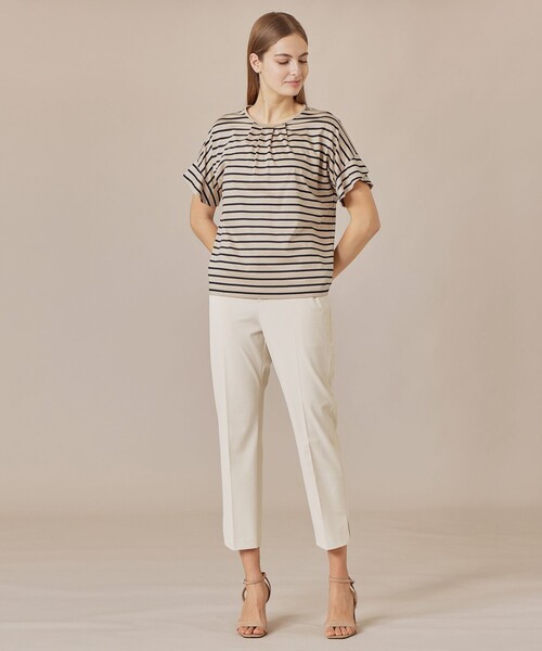 MACKINTOSH LONDON（マッキントッシュ ロンドン）の「コットンブレンドボーダープルオーバー（Tシャツ/カットソー・レディース・グレー系その他/ネイビー/ベージュ・38）」の13枚目の写真