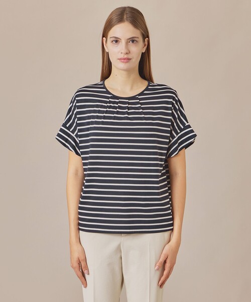 MACKINTOSH LONDON（マッキントッシュ ロンドン）の「コットンブレンドボーダープルオーバー（Tシャツ/カットソー・レディース・グレー系その他/ネイビー/ベージュ・38）」の12枚目の写真