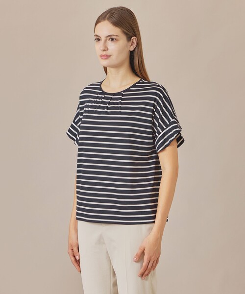 MACKINTOSH LONDON（マッキントッシュ ロンドン）の「コットンブレンドボーダープルオーバー（Tシャツ/カットソー・レディース・グレー系その他/ネイビー/ベージュ・38）」の11枚目の写真