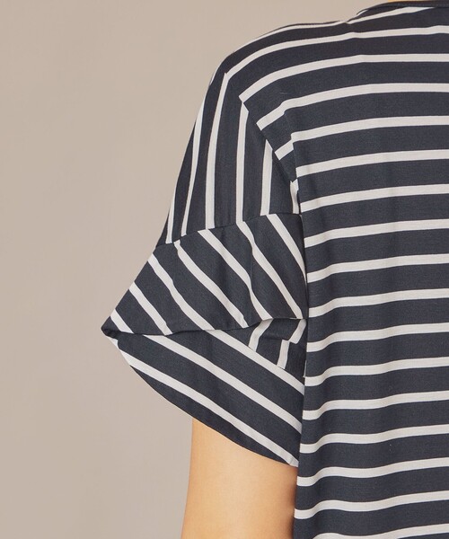 MACKINTOSH LONDON（マッキントッシュ ロンドン）の「コットンブレンドボーダープルオーバー（Tシャツ/カットソー・レディース・グレー系その他/ネイビー/ベージュ・38）」の7枚目の写真