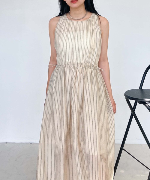 AS KNOW AS plus（アズノゥアズプラス）の「●ドロスト付き ノースリーブワンピ―ス（ワンピース・レディース・ベージュ系/ブラック/アイボリー系・FREE）」の17枚目の写真