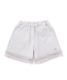 BeBe（ベベ）の「スラブオックス裾レースショートパンツ(90~150cm)（その他パンツ・キッズ）」