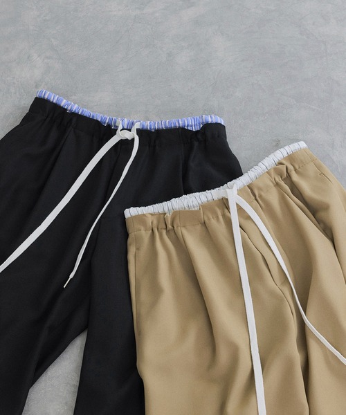ADAM ET ROPE'（アダムエロペ）の「【吸水速乾】コンビウエストイージースラックス（スラックス・レディース・ブラック/ベージュ系その他・38/36）」の7枚目の写真
