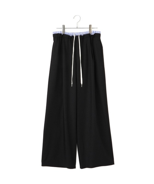 ADAM ET ROPE'（アダムエロペ）の「【吸水速乾】コンビウエストイージースラックス（スラックス・レディース・ブラック/ベージュ系その他・38/36）」の9枚目の写真