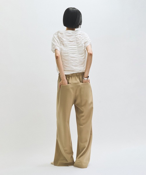 ADAM ET ROPE'（アダムエロペ）の「【吸水速乾】コンビウエストイージースラックス（スラックス・レディース・ブラック/ベージュ系その他・38/36）」の17枚目の写真