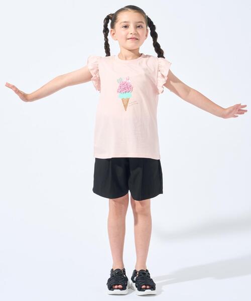 SHOO・LA・RUE（シューラルー）の「【100-150cm/ひんやり/水陸両用】ポケットフリルキュロット（その他パンツ・キッズ・ブラック/サックスブルー/パープル・10/11/12/13/14/15 ）」の16枚目の写真