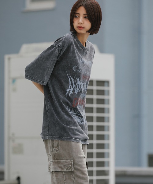 SUGGESTION（サジェッション）の「SUGGESTION/サジェッション 加工グラフィックロゴTシャツ（Tシャツ/カットソー・メンズ・ブラック系1/ブラック系3/ブラック系2・L/M）」の22枚目の写真