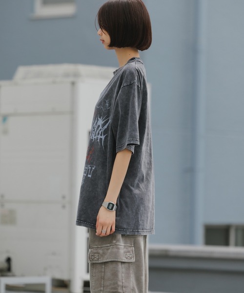 SUGGESTION（サジェッション）の「SUGGESTION/サジェッション 加工グラフィックロゴTシャツ（Tシャツ/カットソー・メンズ・ブラック系1/ブラック系3/ブラック系2・L/M）」の14枚目の写真