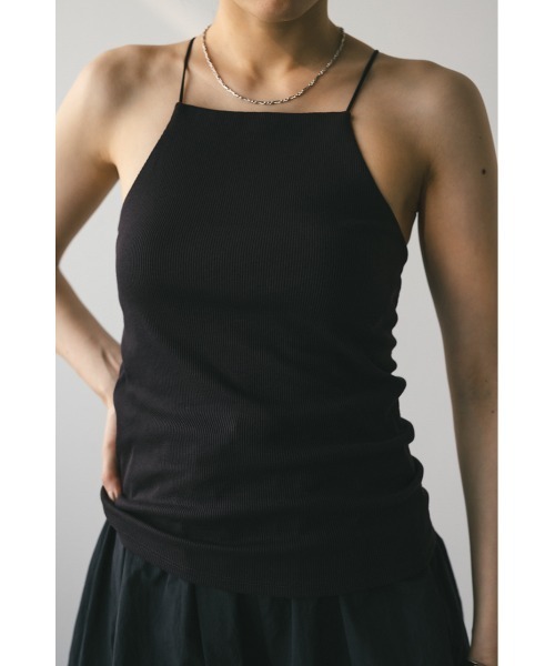 STYLEMIXER（スタイルミキサー）の「カップ付きアメスリキャミ（キャミソール・レディース・ホワイト/ダークブラウン/カーキ・SMALL/MEDIUM）」の2枚目の写真