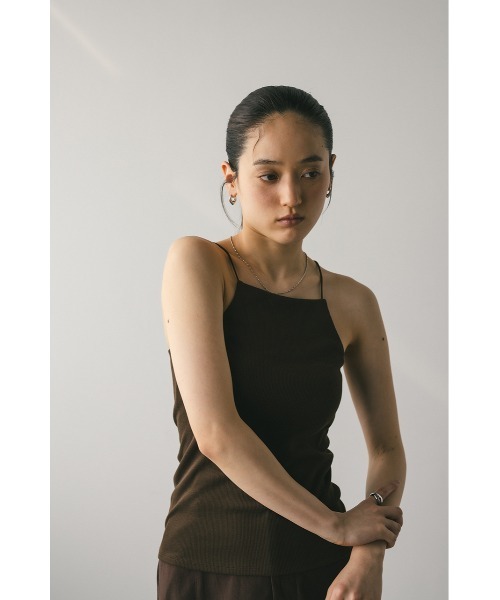 STYLEMIXER（スタイルミキサー）の「カップ付きアメスリキャミ（キャミソール・レディース・ホワイト/ダークブラウン/カーキ・SMALL/MEDIUM）」の20枚目の写真