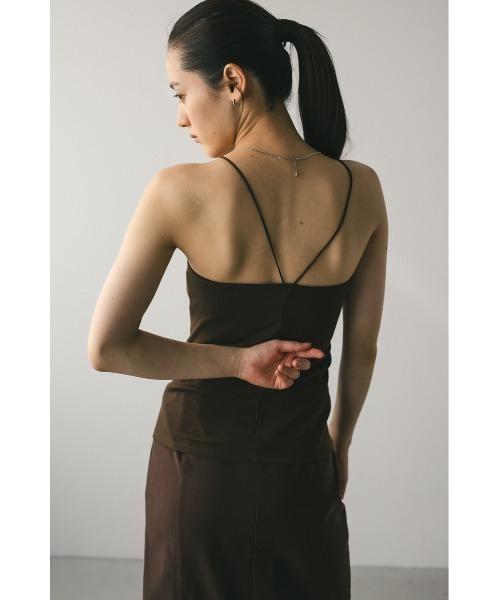 STYLEMIXER（スタイルミキサー）の「カップ付きアメスリキャミ（キャミソール・レディース・ホワイト/ダークブラウン/カーキ・SMALL/MEDIUM）」の22枚目の写真