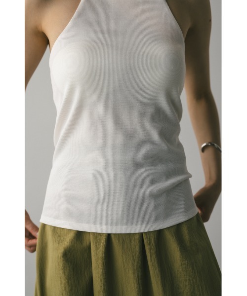 STYLEMIXER（スタイルミキサー）の「カップ付きアメスリキャミ（キャミソール・レディース・ホワイト/ダークブラウン/カーキ・SMALL/MEDIUM）」の8枚目の写真