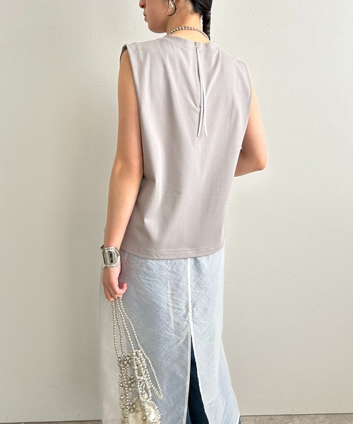 LHELBIE（レルビエ）の「シアーレイヤードカットワンピース（ワンピース・レディース・ブラック/オフホワイト/グレー・M）」の21枚目の写真