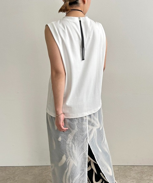 LHELBIE（レルビエ）の「シアーレイヤードカットワンピース（ワンピース・レディース・ブラック/オフホワイト/グレー・M）」の11枚目の写真