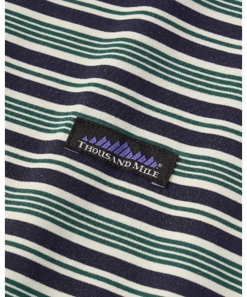 THOUSAND MILE（サウザンドマイル）の「【THOUSAND MILE】LONG SLEEVE DRAWCORD OP　BORDER/ロングスリーブ　ドローコードワンピース ボーダー（ワンピース・レディース・グリーン系その他/ブラウン系その他・FREE）」の7枚目の写真