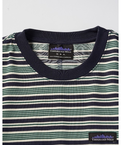 THOUSAND MILE（サウザンドマイル）の「【THOUSAND MILE】LONG SLEEVE DRAWCORD OP　BORDER/ロングスリーブ　ドローコードワンピース ボーダー（ワンピース・レディース・グリーン系その他/ブラウン系その他・FREE）」の6枚目の写真