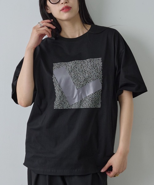 COLONY 2139(コロニートゥーワンスリーナイン)の「コードプリントTシャツ(Tシャツ/カットソー・メンズ・ブラック/ホワイト・MEDIUM/LARGE)」の2枚目の写真