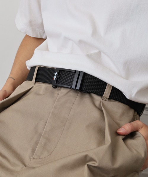 FILA(フィラ)の「FILA エアタフプラスベルト(ベルト・メンズ・ブラック/ネイビー/ベージュ/カーキ・FREE)」の16枚目の写真
