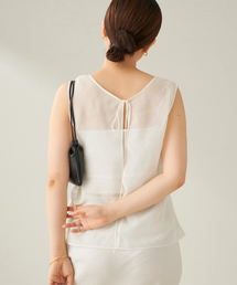 COTTON SILK SHEER N/S ブラウス