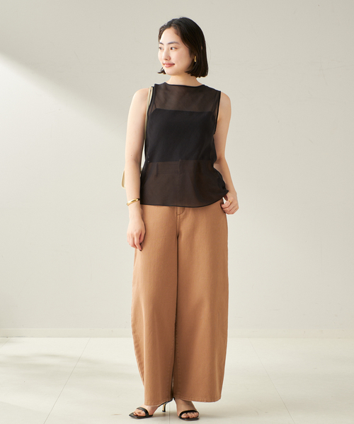 Plage2023 SILK NYLON SHEER ブラウス セール】COTTON SILK SHEER N/S ブラウス（シャツ/ブラウス