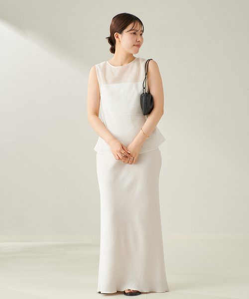 plage(プラージュ)の「COTTON SILK SHEER N/S ブラウス(シャツ/ブラウス・レディース・ブラック/アイボリー・FREE)」の8枚目の写真
